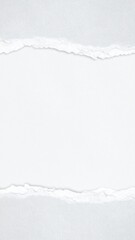 Textured White Torn Paper Frame for Creative Backgrounds and Artistic Design