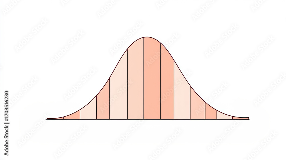 Poster a bell-shaped curve represents a normal distribution, commonly used in statistics to depict probabil