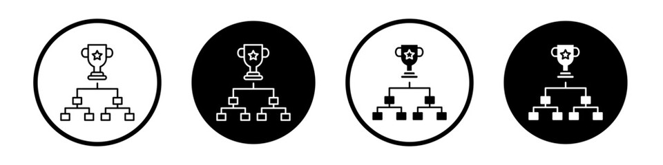 Tournament icons pack in black and white versions for web.