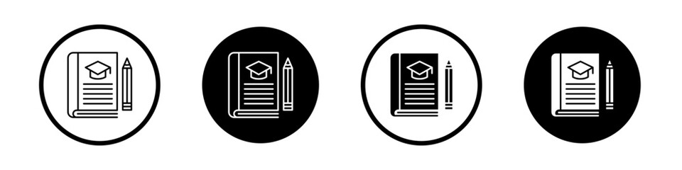 Thesis icons pack in black and white versions for web.