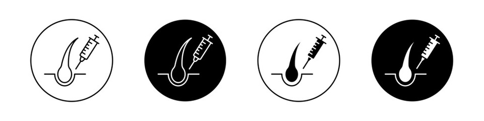 Platelet rich plasma icons pack in black and white versions for web.