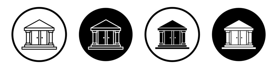 Institute icons pack in black and white versions for web.