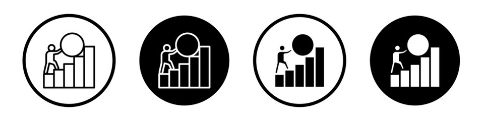 Effort icons pack in black and white versions for web.