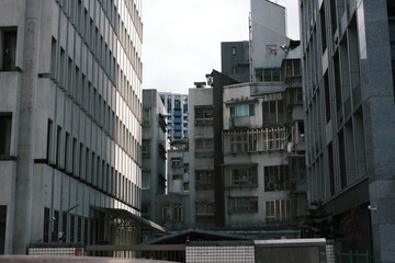 台湾台北の裏路地のビル