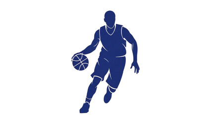 Basketball and Basketball Player Vector Silhouette Illustration Set AI EPS PNG