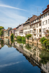Colorful Half-Timbered Houses Along the Canal in La Petite France