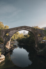 Fototapeta premium bridge over the river in Spain, Cangas de Onís 