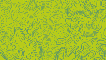 Contour lines, seamless design, bizarre tileable pattern in green tones, vector illustration.