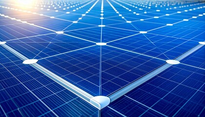 Outdoor solar panels with sun and trees in background