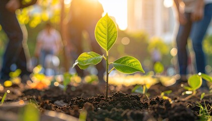 New Life, Growing Green: A Sapling's Sunrise