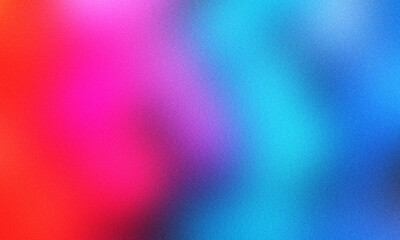 Vibrant gradient of red pink purple blue and teal with subtle speckled texture background