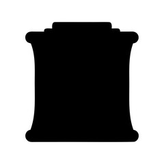 Silhouette of a classical architectural element with curved sides and tiered top