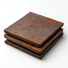 Obraz premium Rustic Brown Stone Slate Tiles with Textured Surface and Warm Tones