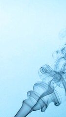 Obraz premium Blue smoke swirls, light background, abstract design