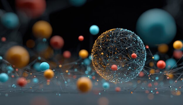 Abstract network of spheres