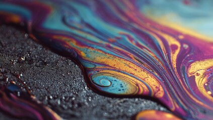 Abstract swirling colors on a textured surface
