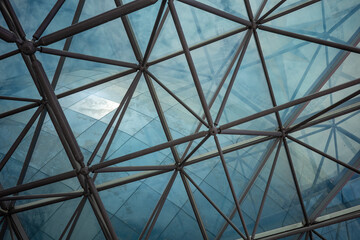 glass architecture against blue sky