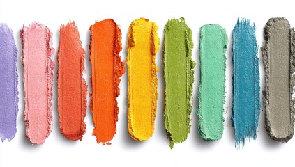 Colorful makeup swatches