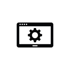 Tablet settings vector icon for web design, mobile app, and user interface, representing customization and configuration options