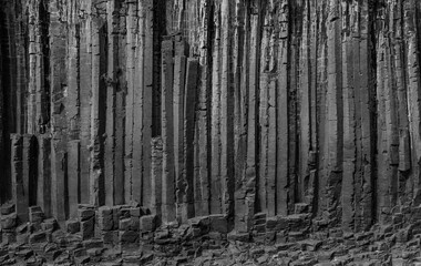 basalt rock formation of canyon Studlagil  in Iceland