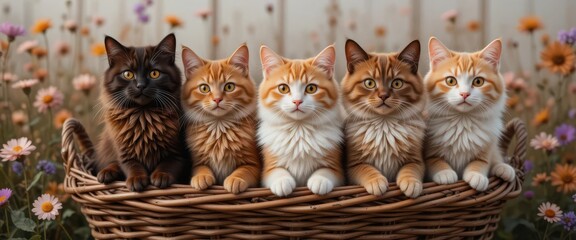  Charming Feline Ensemble Warm Colors and Cozy Vibes in a Country Setting