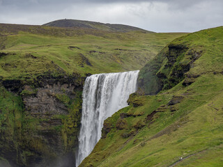 Fototapeta premium The waterfall Skógafoss in Iceland
