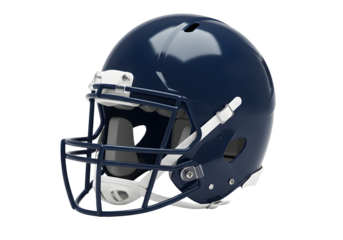 American Football Helmet Isolated on White Background - Protective Gear for Sports