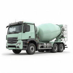 Modern Green Cement Truck 3D