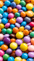 Close-up of colorful round candies