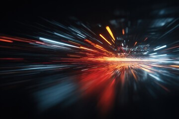 Abstract speed blur of city lights