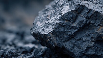 Close-up of a dark gray rock