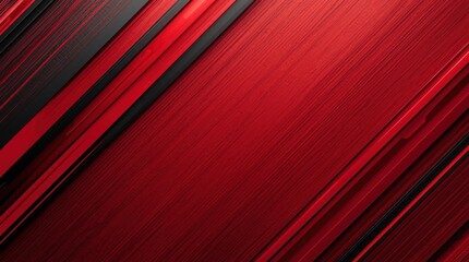 Obraz premium Abstract red and black textured background with layered diagonal lines creating depth
