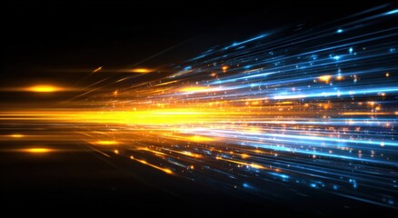 Abstract speed lines with reflections