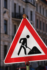 Verkehrszeichen Achtung Baustelle, Deutschland