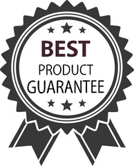 Guarantee badge, label design vector illustration isolated on transparent background