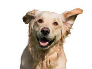 Golden Retriever Dog with Happy Expression
