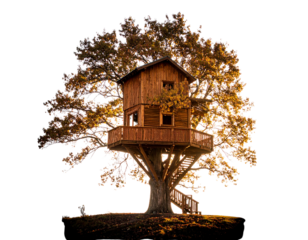 Rustic Wooden Treehouse PNG