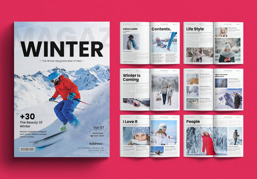 Winter Magazine Template