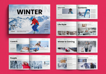 Winter Magazine Template Landscape