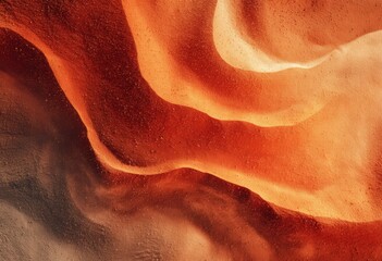 Abstract textured layers of warm, flowing colors