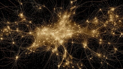 A complex network of glowing interconnected lines, representing private communication.