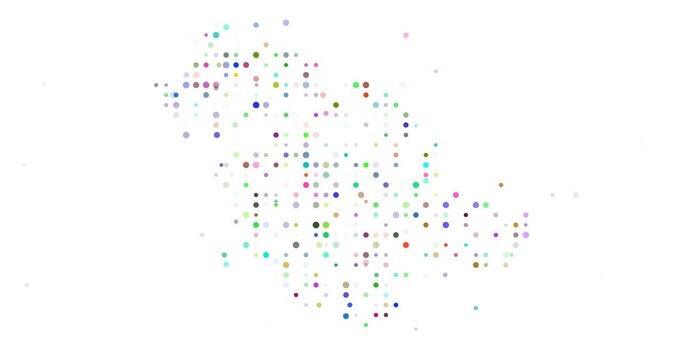 Post-Conceptual Circles Fly Assembling Saudi Arabia's Map Outline