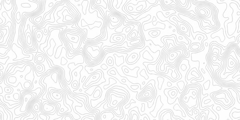 white topography map geography relief diagram texture design. Topography white background and black line world map texture design. Lines Topographic contour lines grid map seamless pattern.