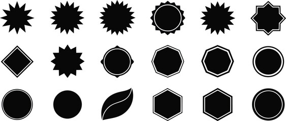 Geometric Black and White Design with Circle and Chevron Shapes