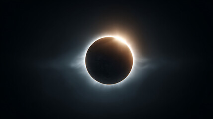 Obraz premium Total solar eclipse sun moon corona sky darkness space astronomy celestial event
