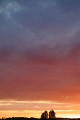 Sunset over the city