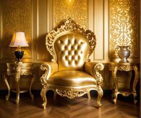 Luxurious Golden Throne Chair 2