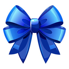 blue bow isolated on white