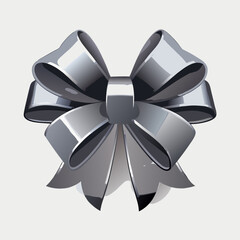 silver ribbon bow