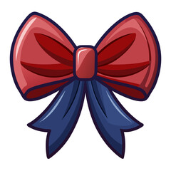 red bow with ribbon